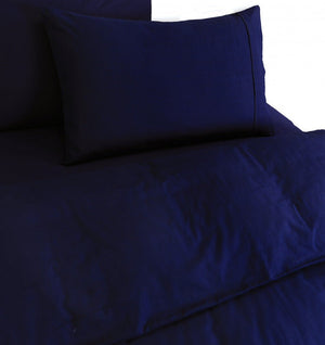 Double Quilt Cover Set - 100% Egyptian Cotton | 500TC | Navy Blue