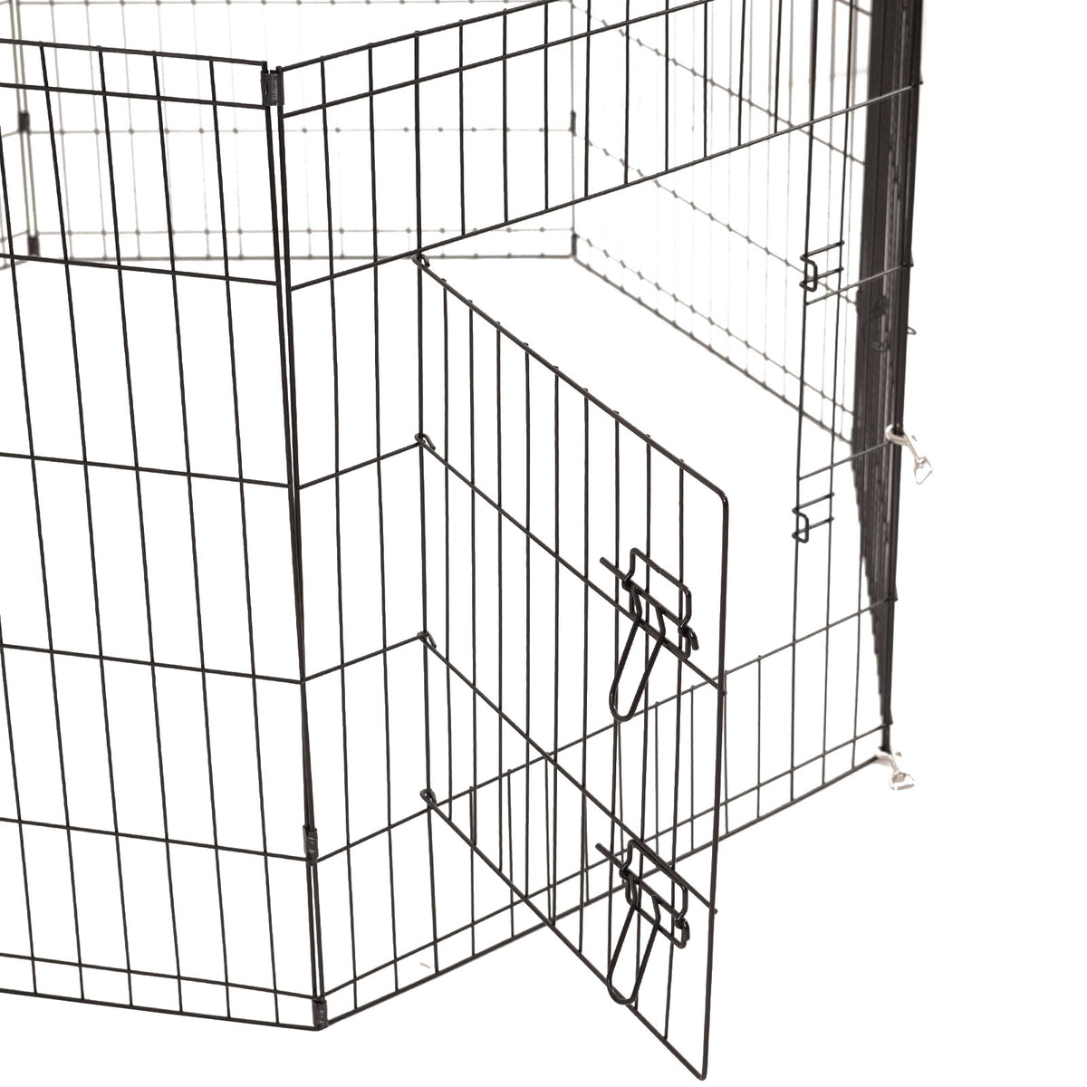 4Paws 8 Panel Playpen | Puppy Exercise Fence Cage | Black | All Sizes Available