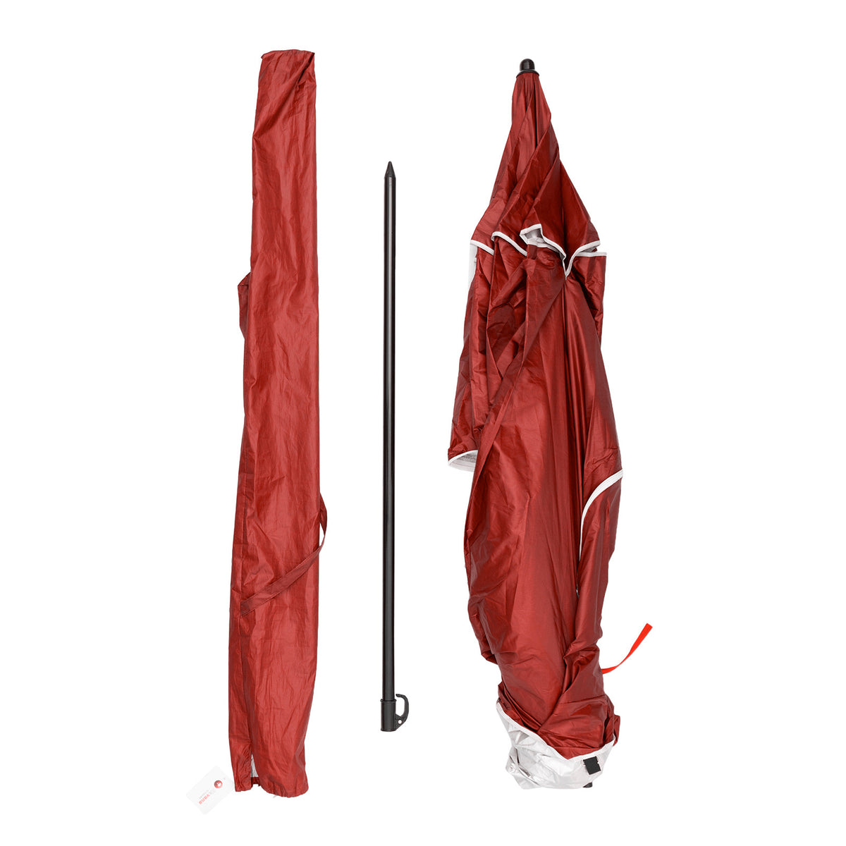 Havana Outdoors Beach Umbrella - 2.4M Portable Shade Shelter | Red