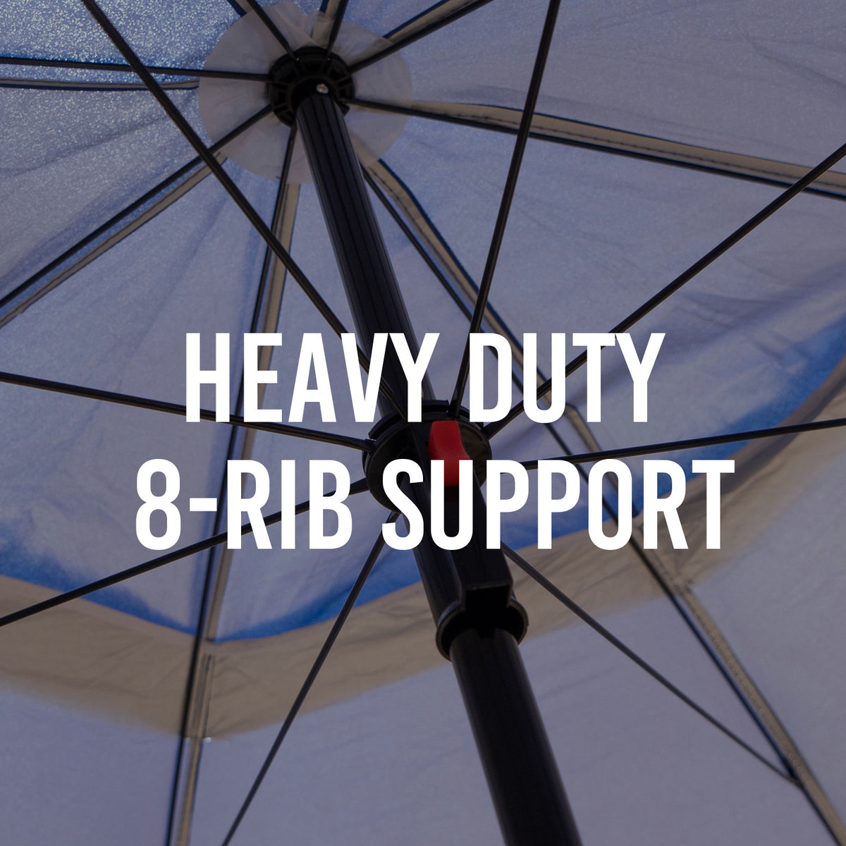 Havana Outdoors Beach Umbrella - 2.4M Portable Shade Shelter | Red