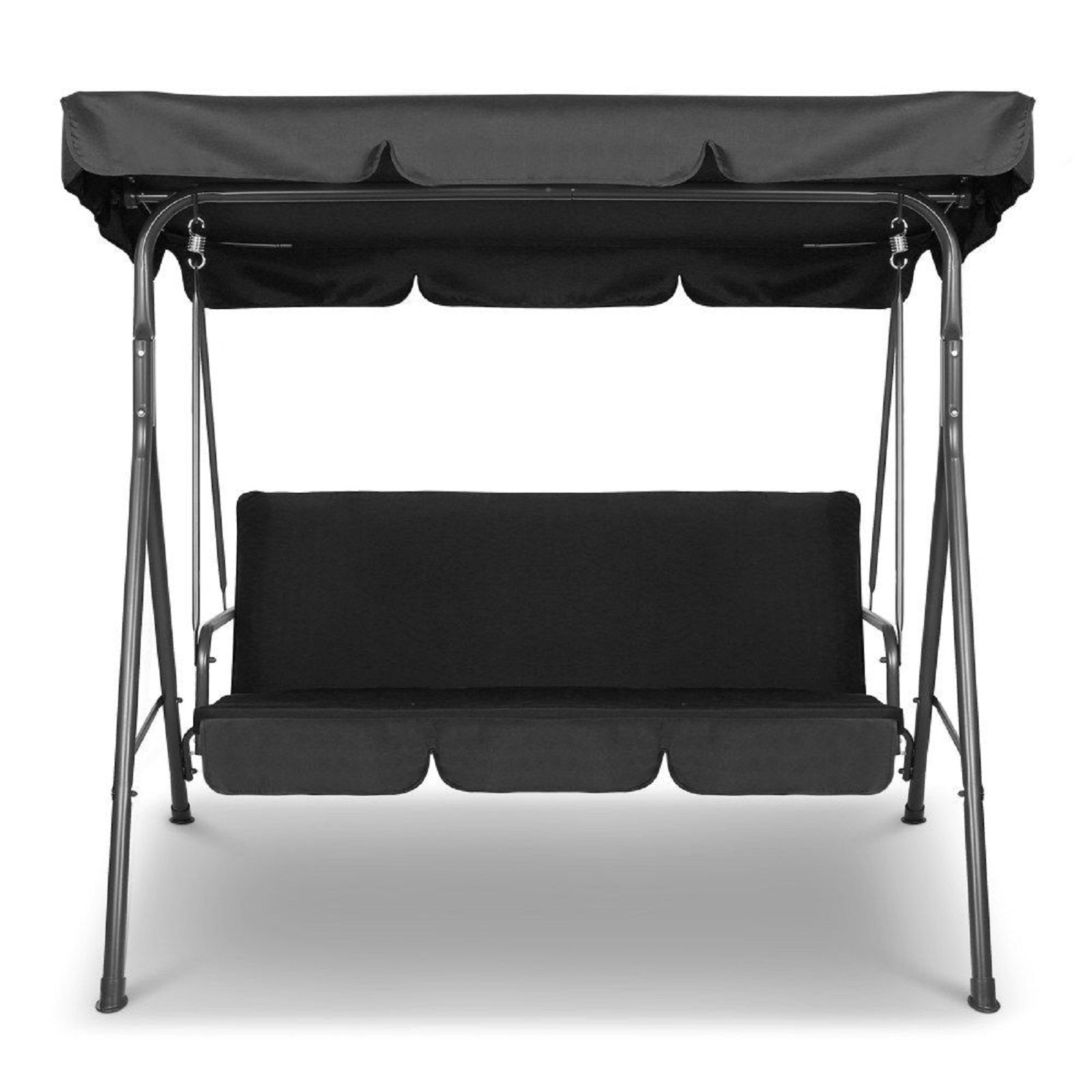 Outdoor Black Swing Bench Seat