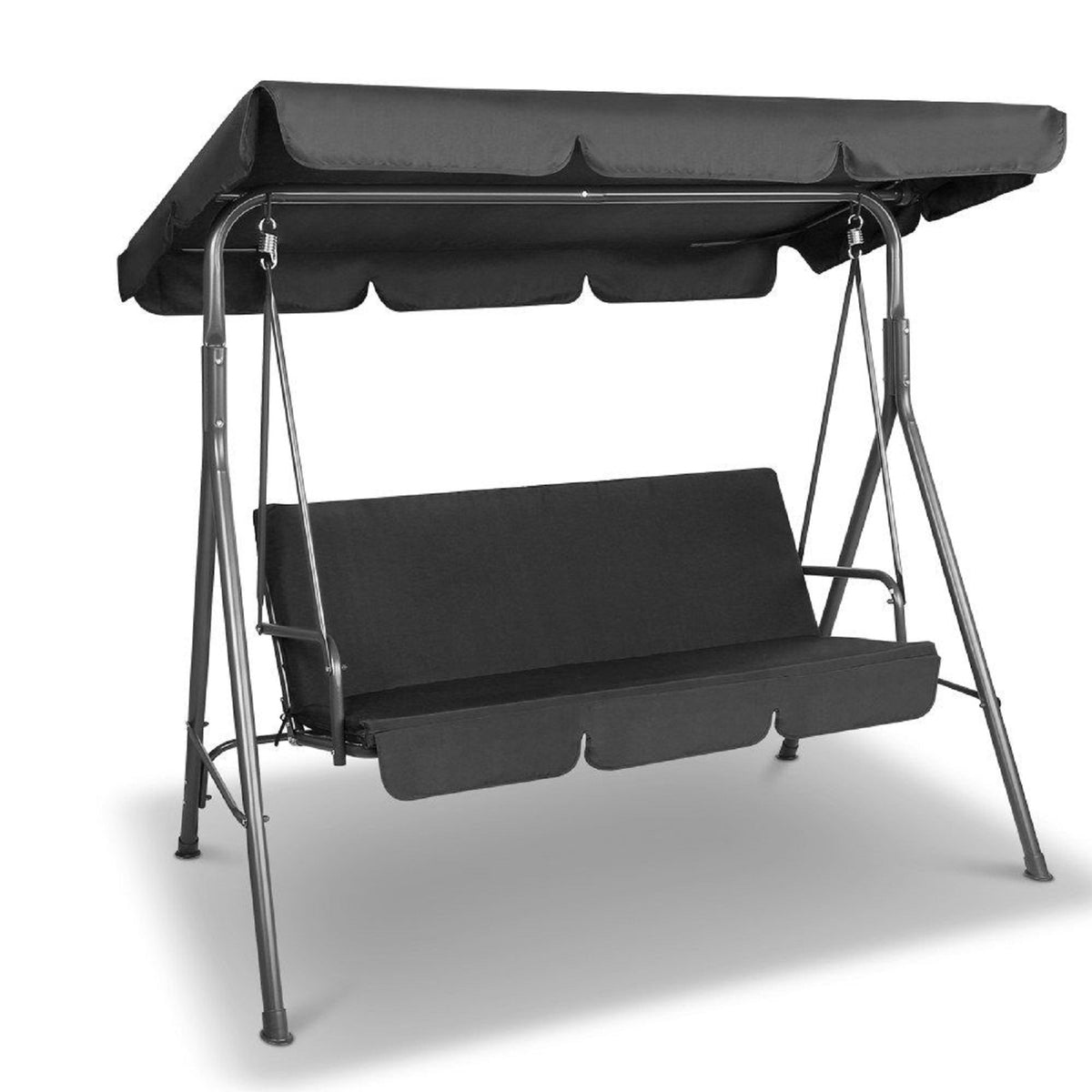 Outdoor Black Swing Bench Seat