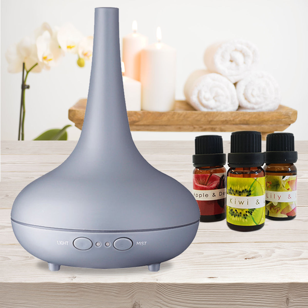 Grey Aromatherapy Diffuser - 200ml