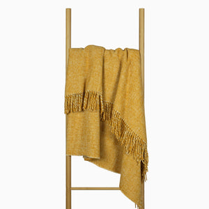 Cambridge Throw - 100% NZ Wool - Mustard