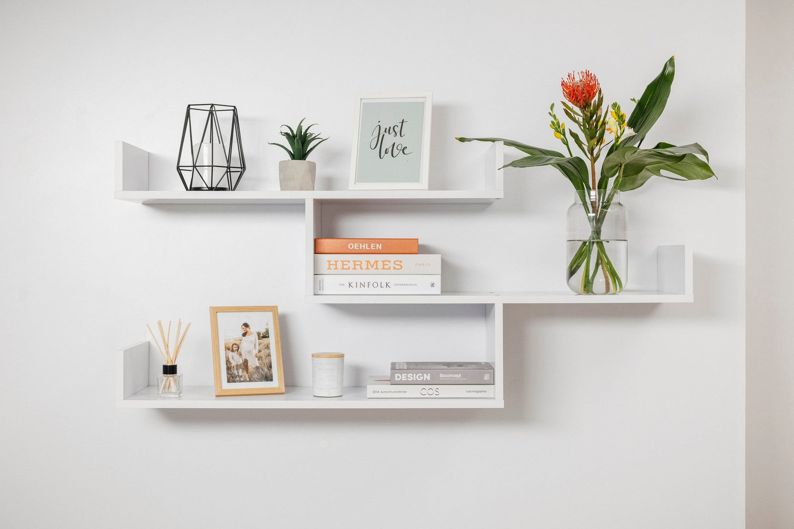 Zurich Multi-Level Shelf Kit - White | Versatile Storage Solution