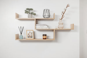 ZURICH MULTI LEVEL SHELF KIT in Oak