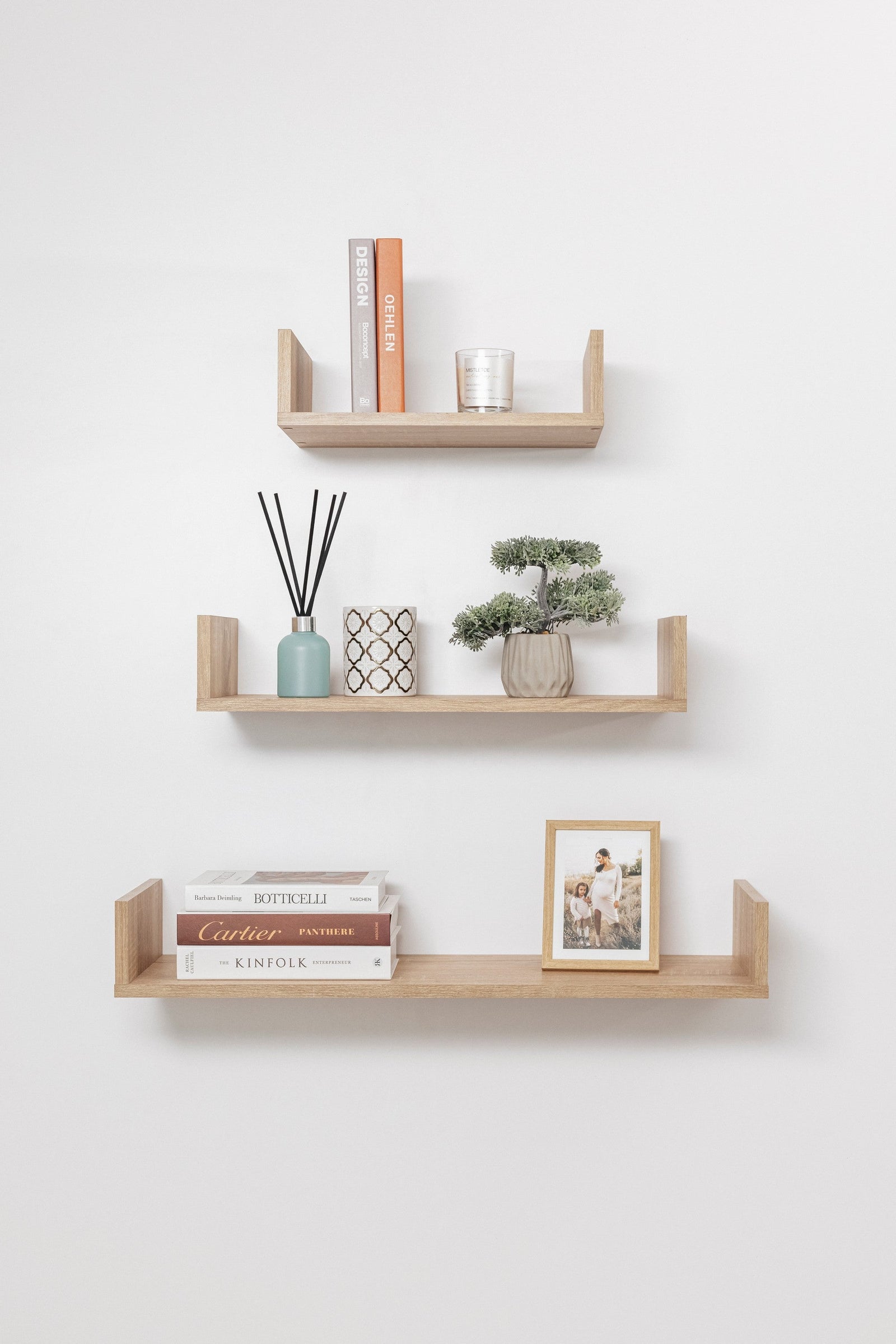 OSLO THREE PIECE SHELF KIT in Oak