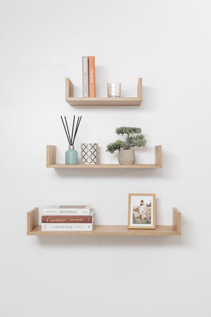 OSLO THREE PIECE SHELF KIT in Oak
