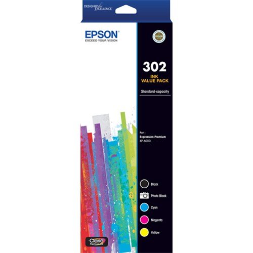 Epson 302 | 5-Color Ink Pack | Expression Premium XP-6000