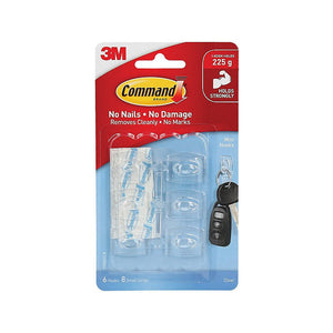 COMMAND Hook17006CLR Mini Pack of 6 Box of 6