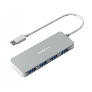 Simplecom CH320 Aluminium USB Hub | 4 Port USB 3.0 | Ultra Slim | Silver