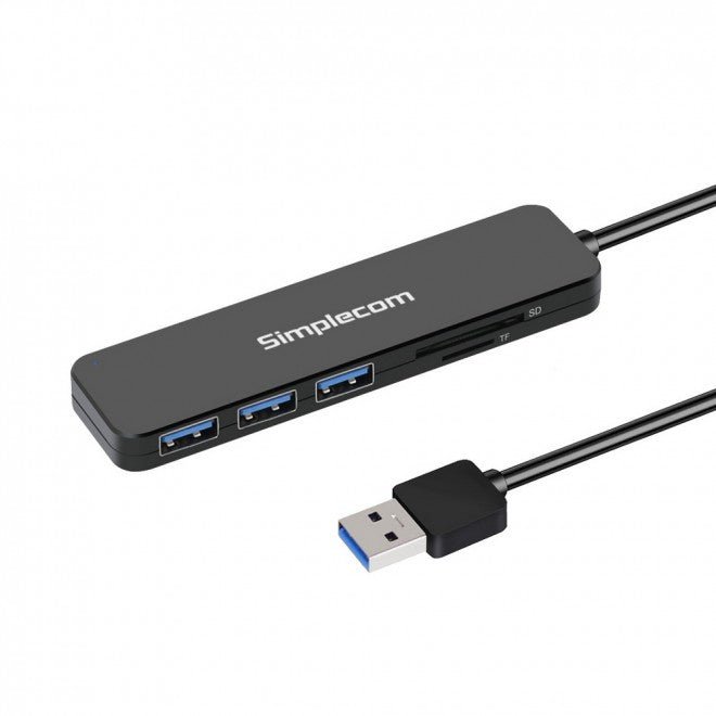 SIMPLECOM CH365 | SuperSpeed 3 Port USB 3.0 Hub | SD/MicroSD Card Reader