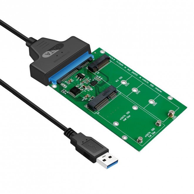 Simplecom SA221 | USB 3.0 to mSATA/NGFF M.2 SSD Combo Adapter