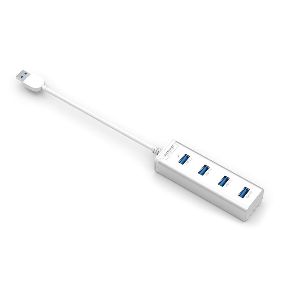 Mbeat Stick 4-Port USB 3.0 Hub | Aluminium | Portable | Data Transfer