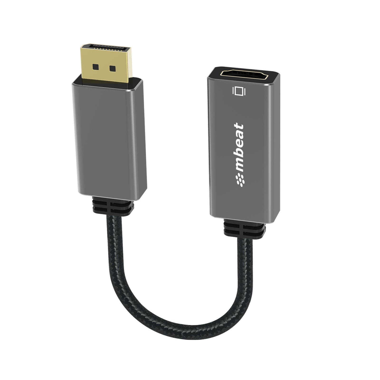 MBEAT Elite DisplayPort to HDMI Adapter | Supports 4K@60Hz, Nylon Braided Cable