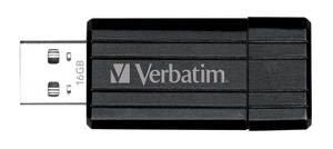 VERBATIM 16GB Pinstripe USB Drive | Black