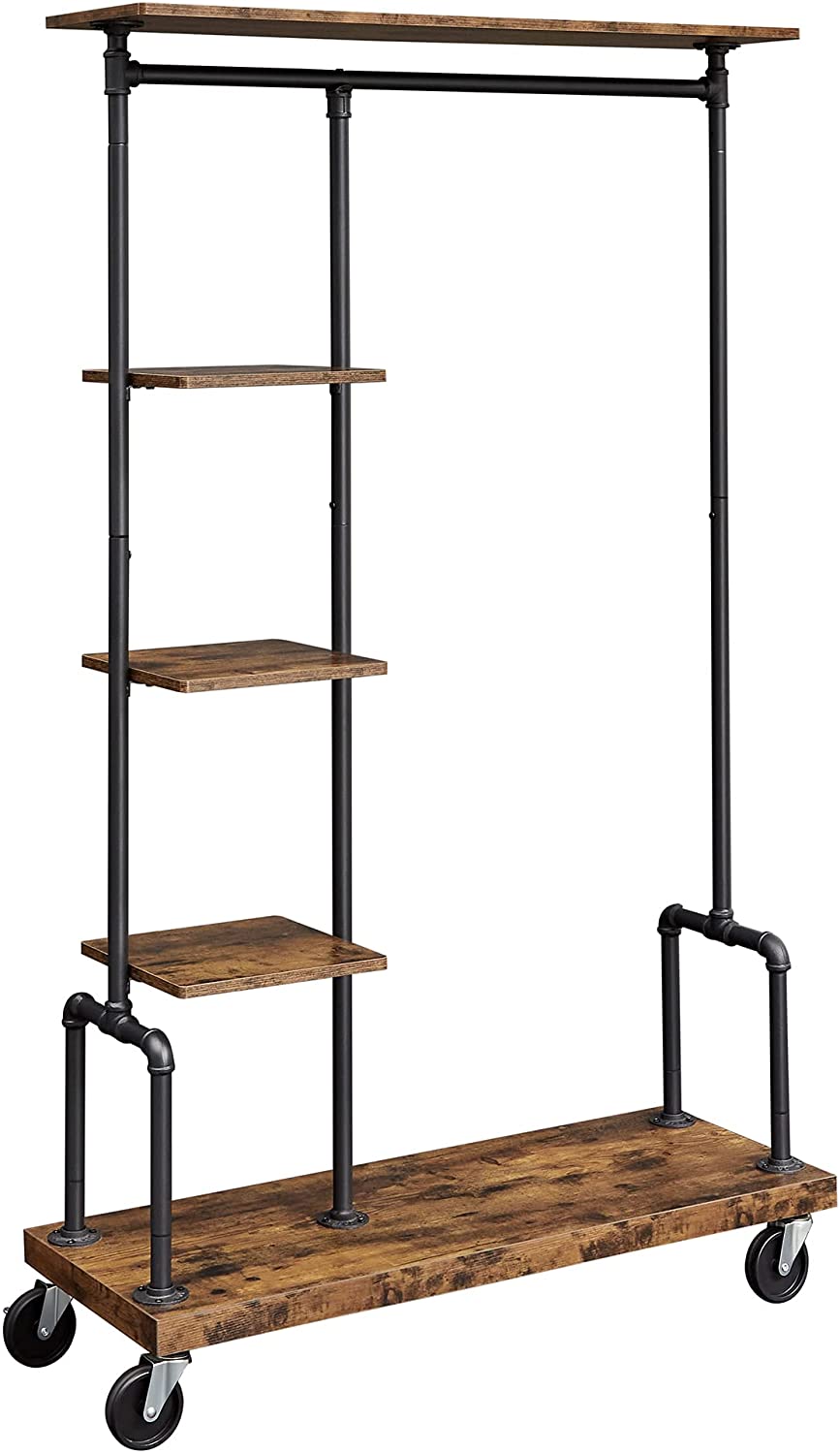 Clothing Garment 5 Tier Rack With Wheels