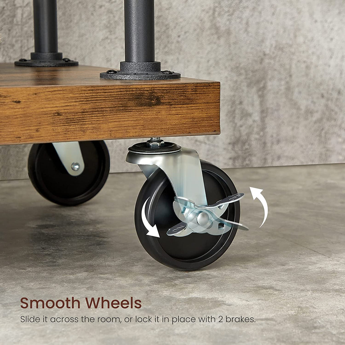 Clothing Garment 5 Tier Rack With Wheels