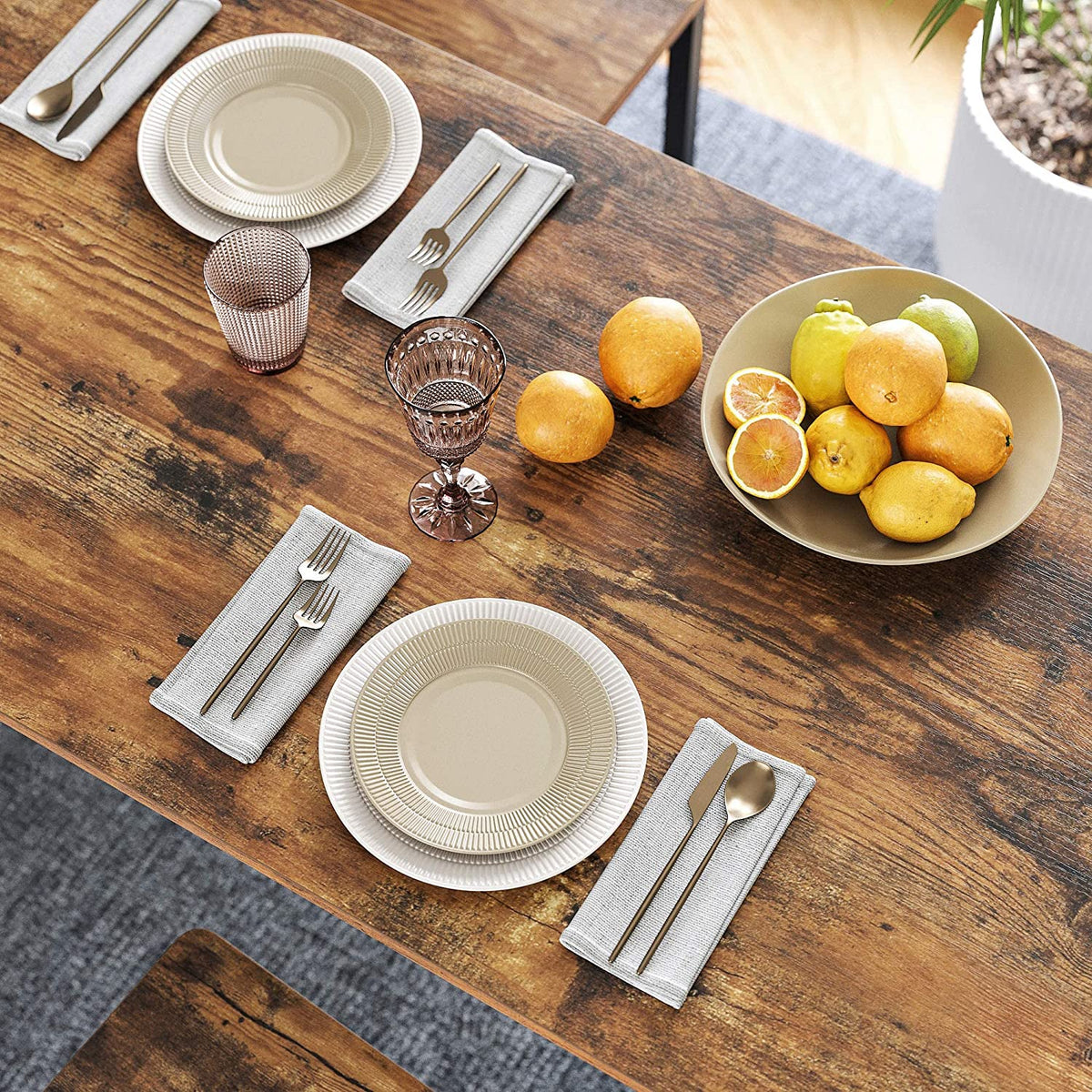 Solid Metal Framed Bar Table - 120 x 60 x 90 cm