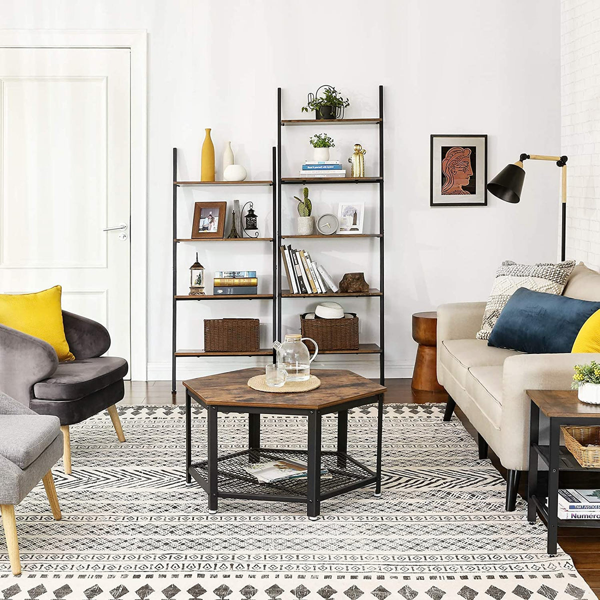 Unique 5-Tier Bookshelf Rack