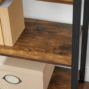 4-Tier Storage Rack With Steel Frame - 120 cm High