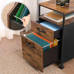 Filing Cabinet With 2 Drawers On Wheels