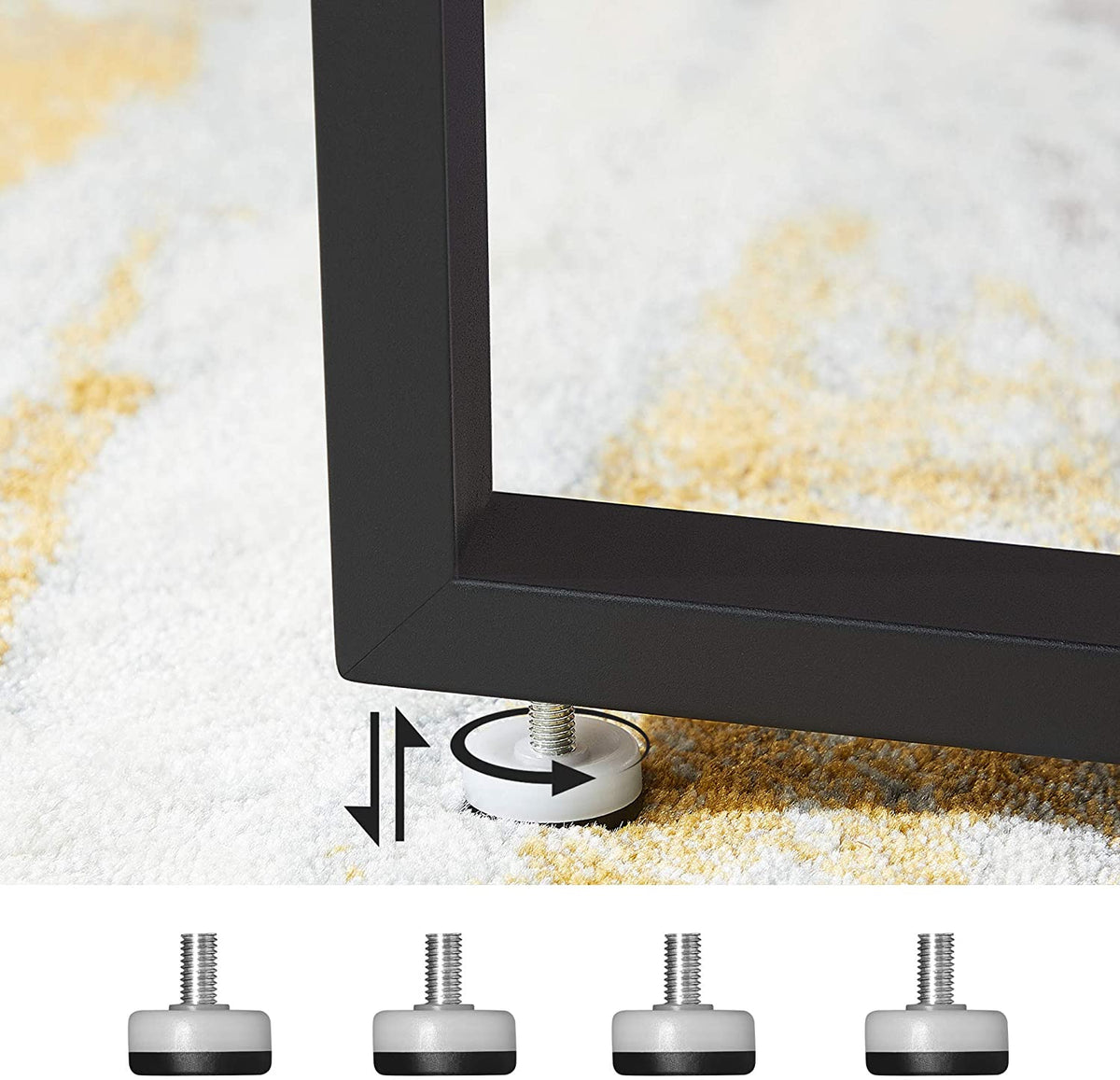 Rustic Brown and Black Round Coffee Table