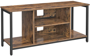 Open Rustic Brown Industrial TV Console Unit