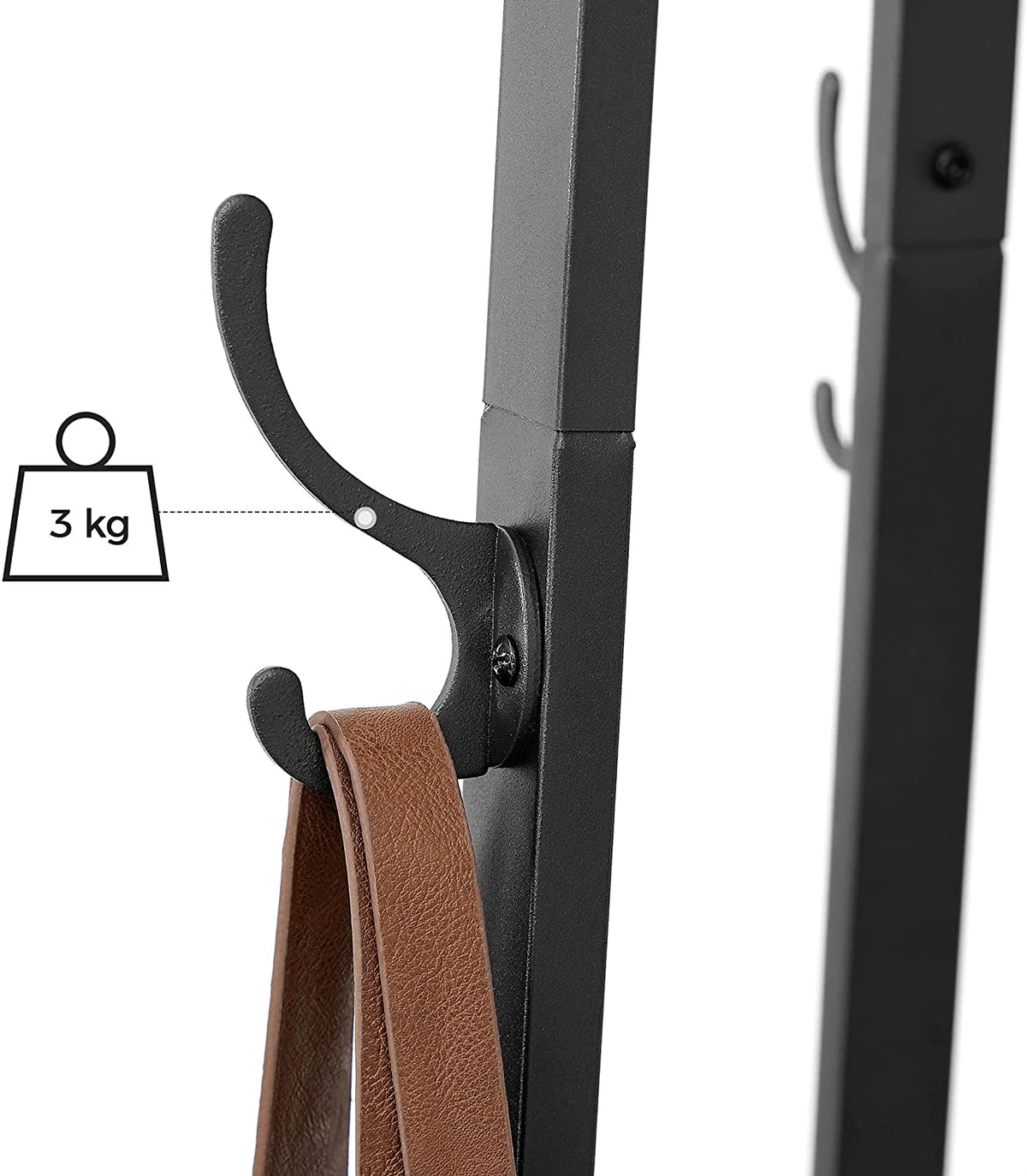 3 Shelf Coat Rack With Hanging Hooks