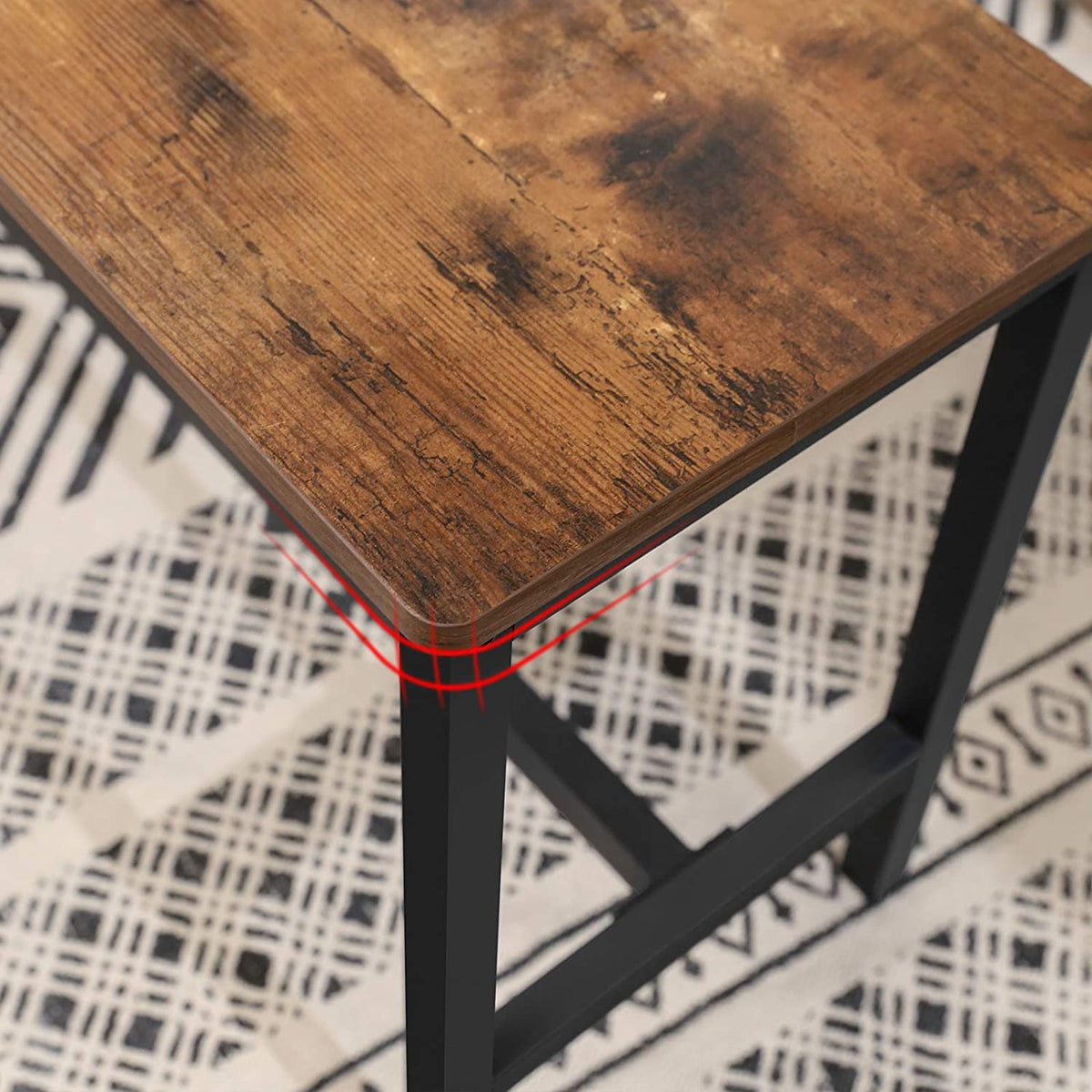 Industrial Style Table Benches - 2 Pack - 108 x 32.5 x 50cm
