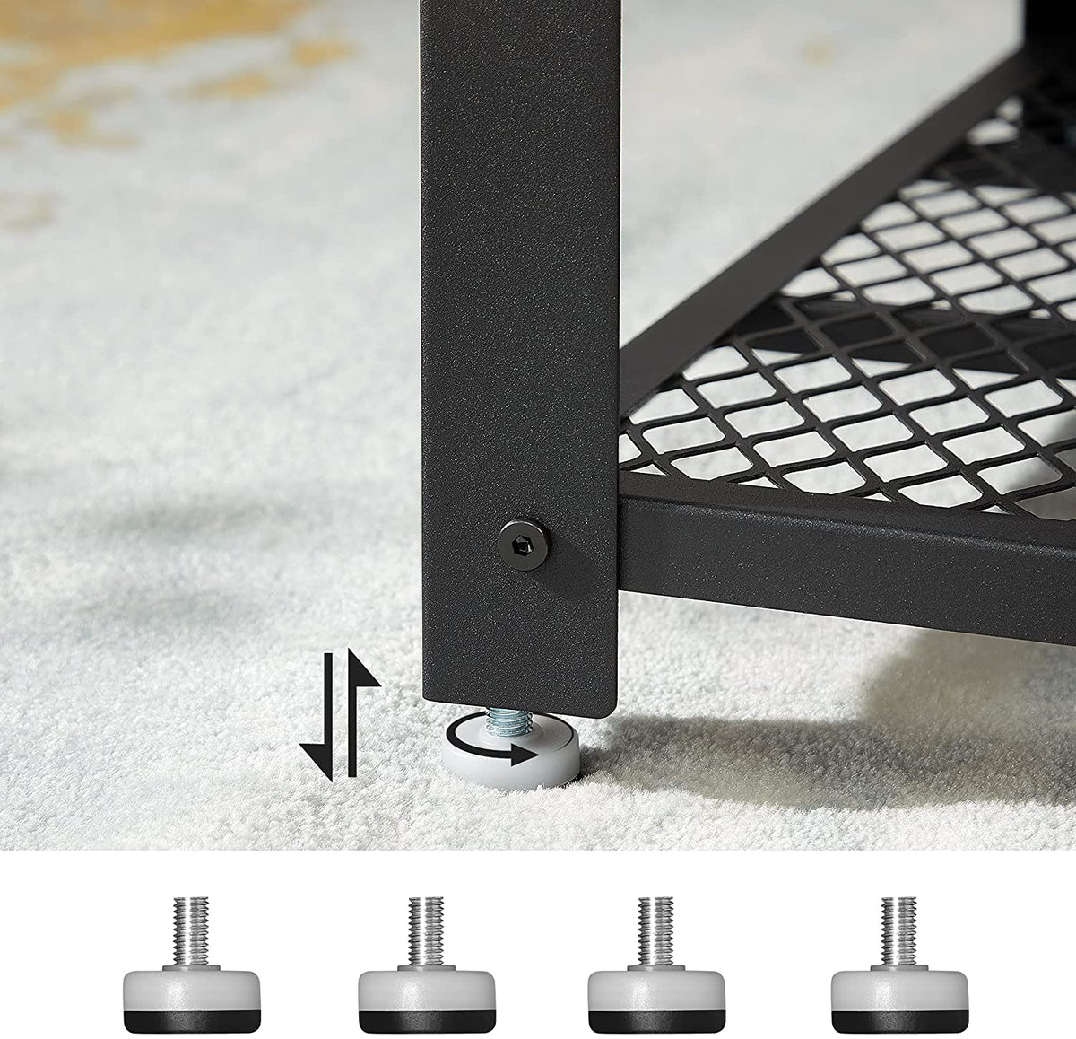 Rustic Coffee Table With Metal Frame