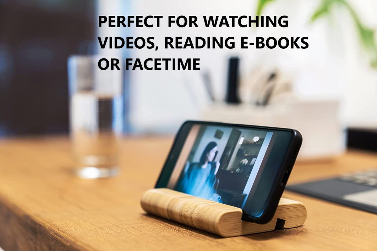 Large Bamboo Cutting Board and 4 Containers with Mobile Holder