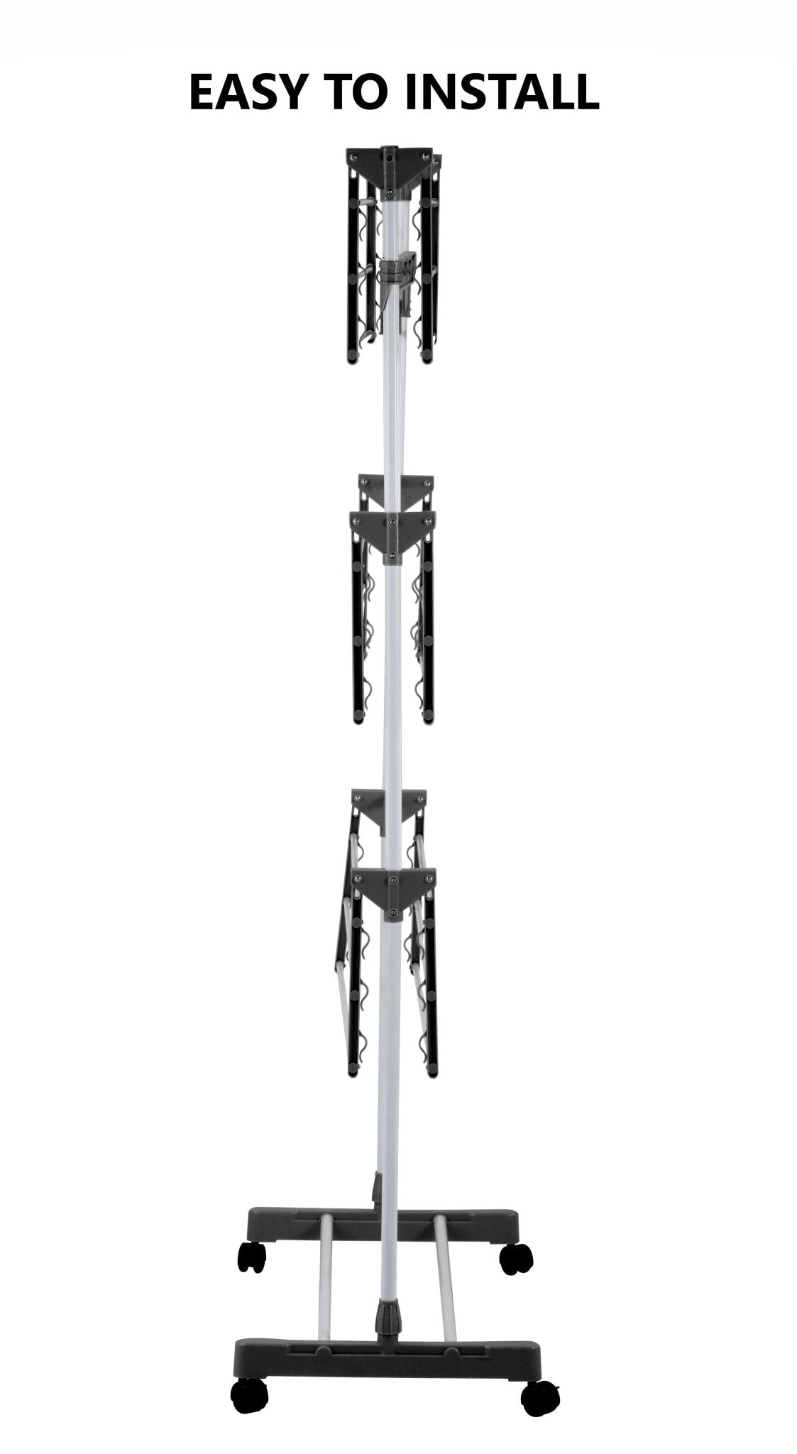 Folding 3 Tier Laundry Drying Rack | Stainless Steel Tubes