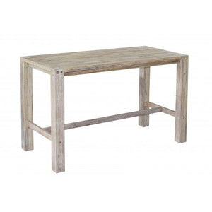 Sturdy 180cm Bar Table With Grey Brush Finish