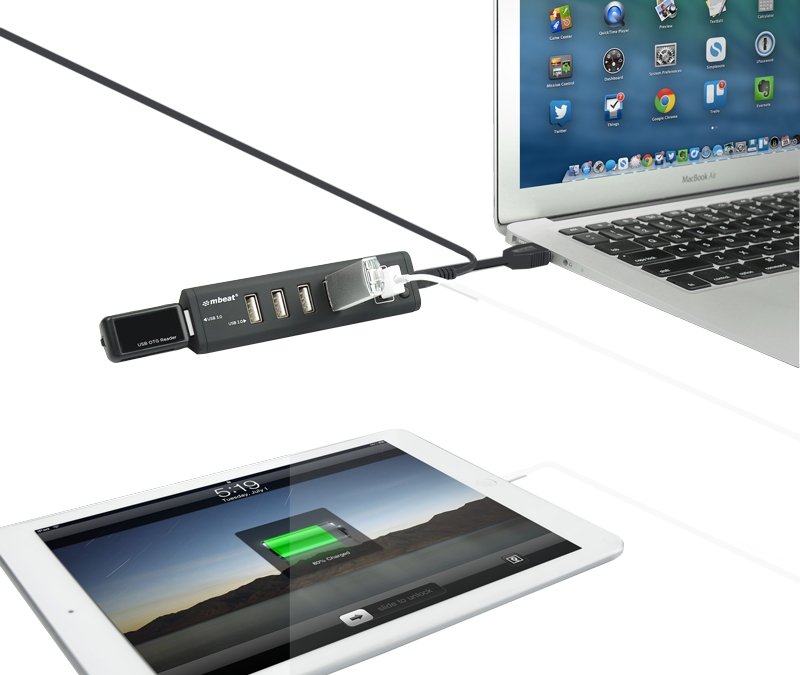 mbeat 7-Port USB 3.0 x 1 + USB 2.0 x 6 Hub with 2.1A Smart Charging Function