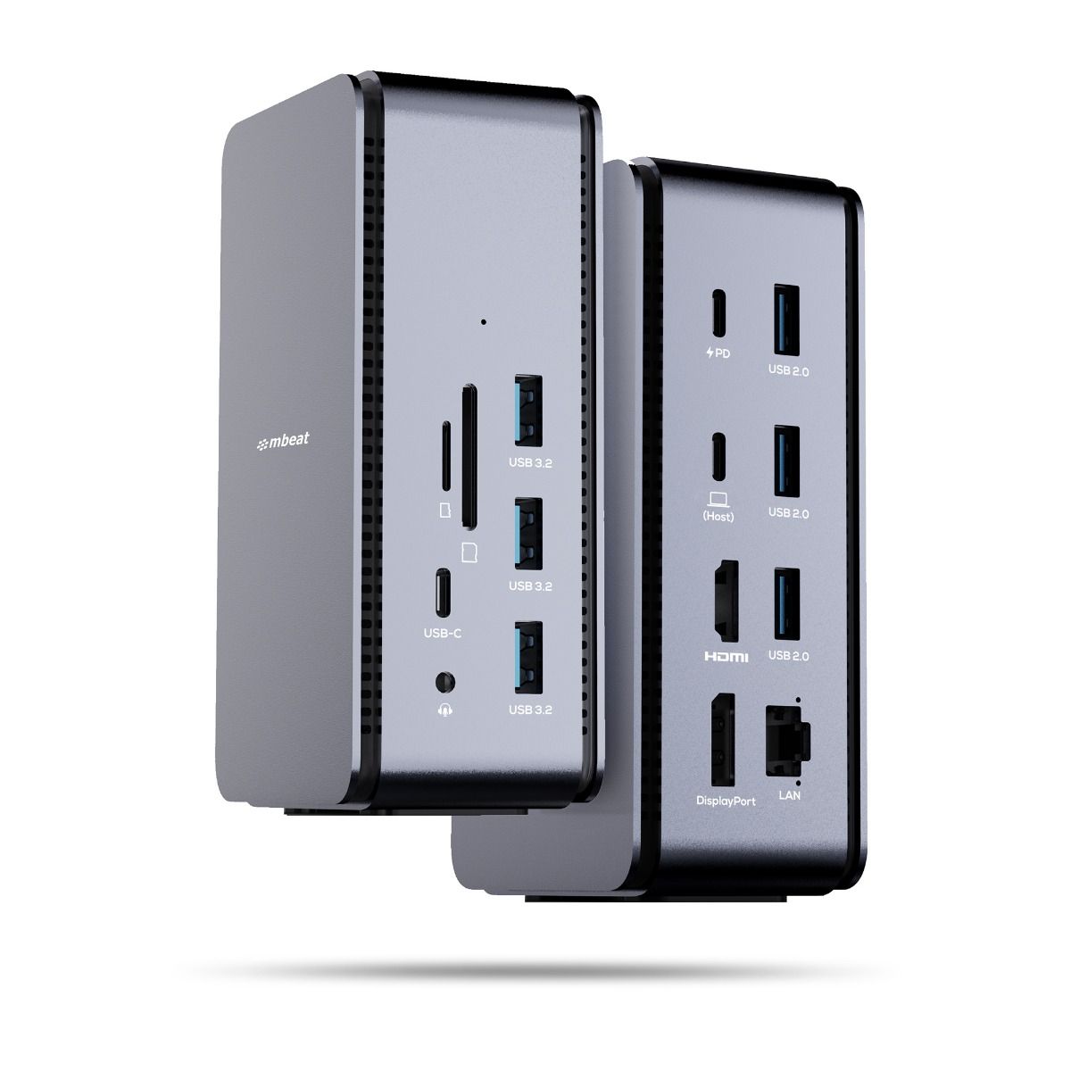 mbeat 14-in-1 USB4 Docking Station | 8K Video | 40Gbps Data | Space Grey