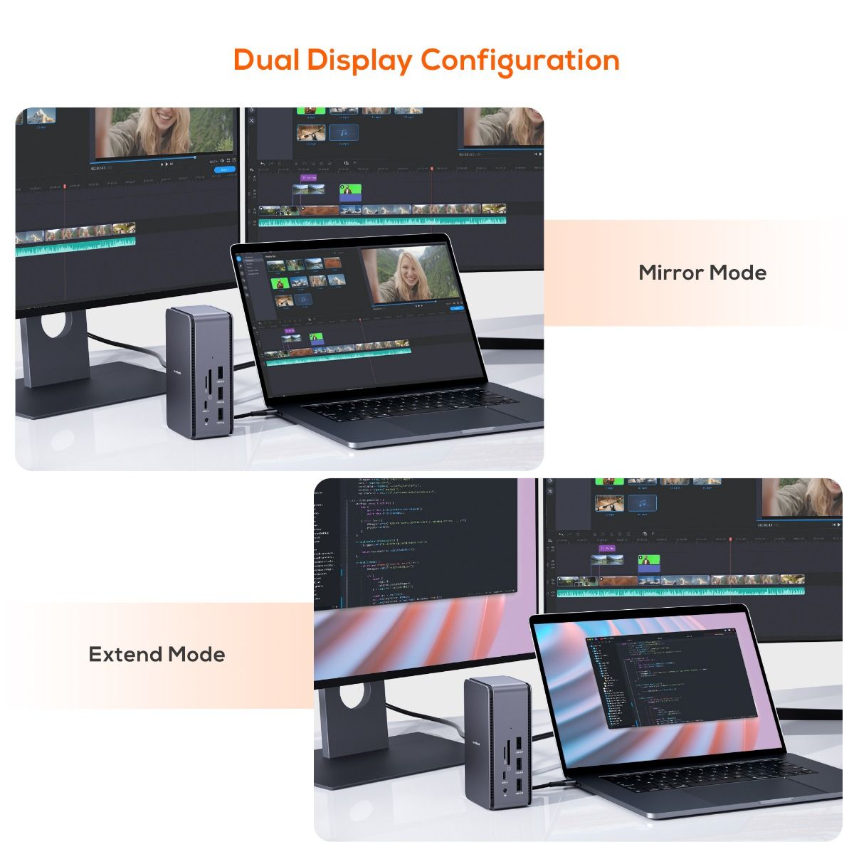 mbeat 14-in-1 USB4 Docking Station | 8K Video | 40Gbps Data | Space Grey