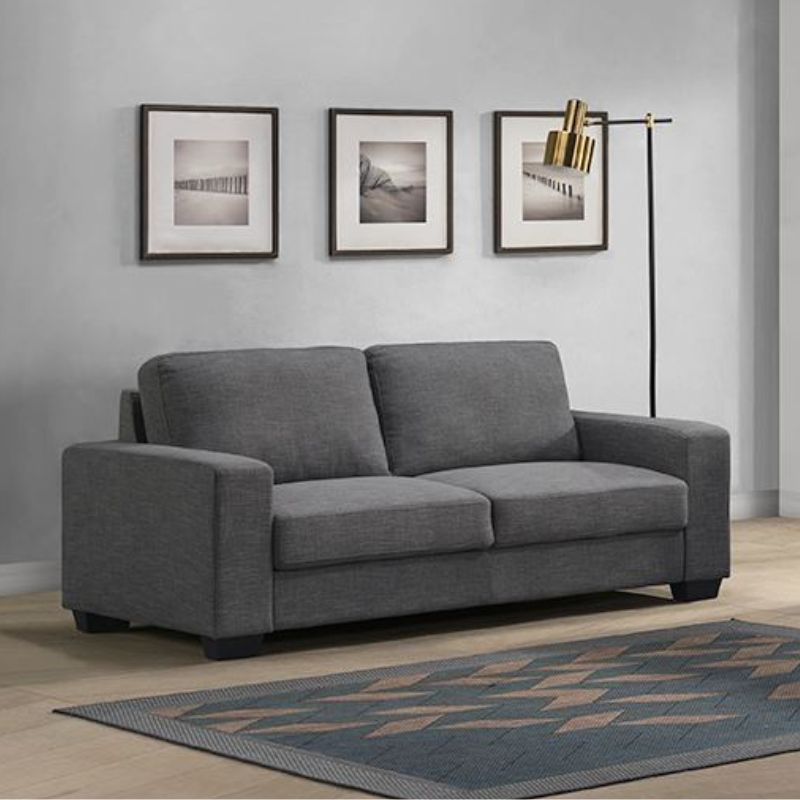 Elephant Grey Brooks 3 Seater Fabric Sofa