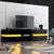 Modern High Gloss LED TV Entertainment Unit - Black | 177cm with Storage Drawer