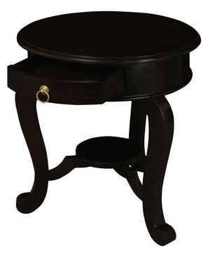 Emilia 1-Drawer Lamp Table (Chocolate)