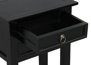 Elliot 2-Drawer Lamp Table in Black