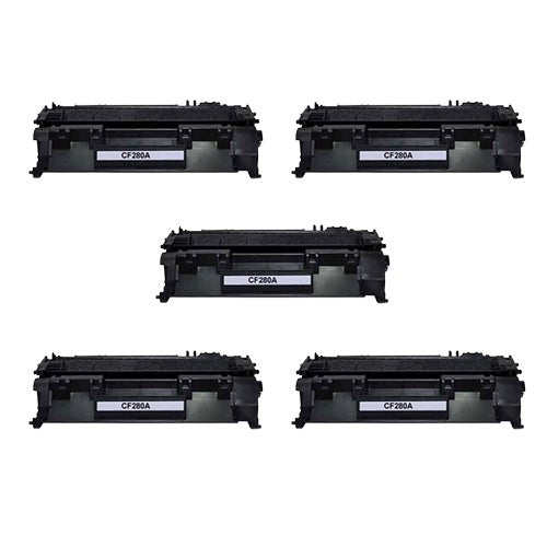 Compatible Premium 5 x 80A Toner Cartridge CF280A - for use in HP Printers
