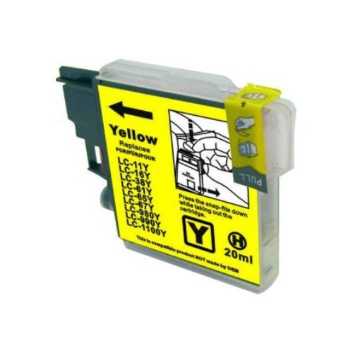 Compatible Premium Ink Cartridges LC61/LC67/LC38Y Yellow Inkjet Cartridge - for use in Brother Printers
