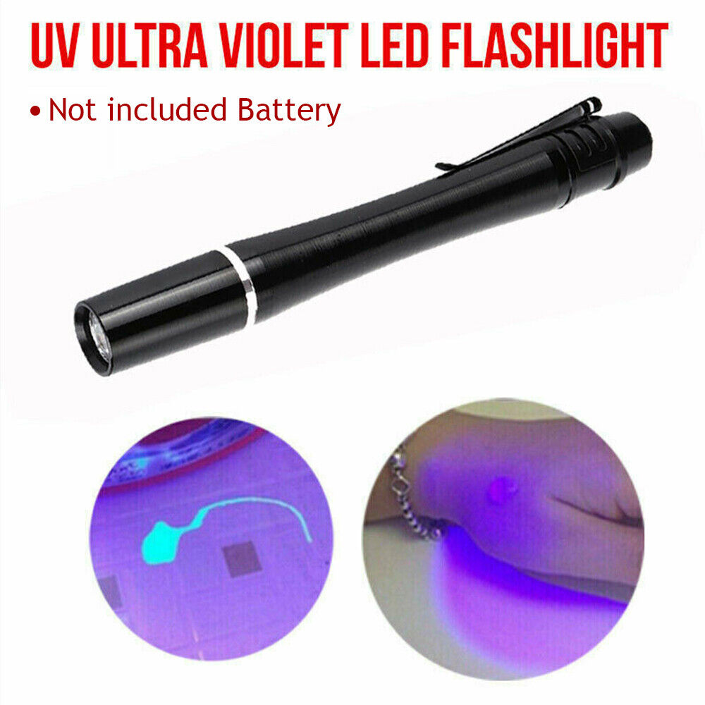Mini UV 395nm Inspection Pen Torch | Ultra Violet Flashlight | Pocket Lamp | Fluoresce