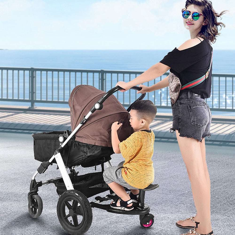 Stroller Step Board | Pink | Toddler Buggy Skateboard