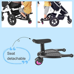 Stroller Step Board | Pink | Toddler Buggy Skateboard