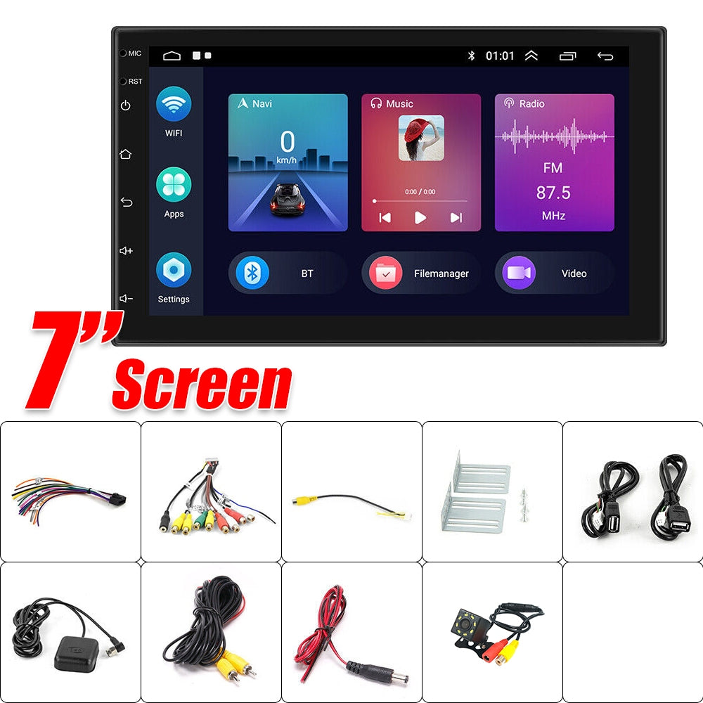 7 Inch Car Radio | 2 DIN | GPS | FM RDS WIFI | Rear Camera | For Android IOS CarPlay | AU