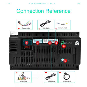 7 Inch Car Radio | 2 DIN | GPS | FM RDS WIFI | Rear Camera | For Android IOS CarPlay | AU