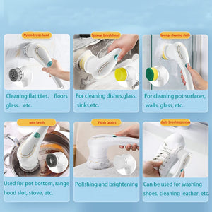 5-In-1 Cordless Electric Cleaning Brush | USB Rechargeable