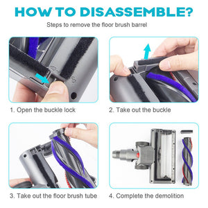 Turbo Brush Roller Head | LED | For Dyson V7, V8, V10, V11 Electric Floor Cleaners